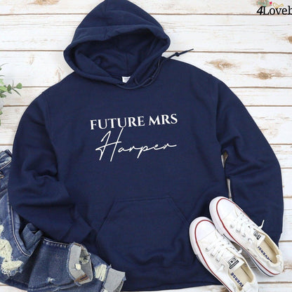 Custom Matching Outfits: Lucky Mr [Last Name] & Future Mrs [Last Name] - Ideal Couple's Engagement Present - Honeymoon Wear - 4Lovebirds
