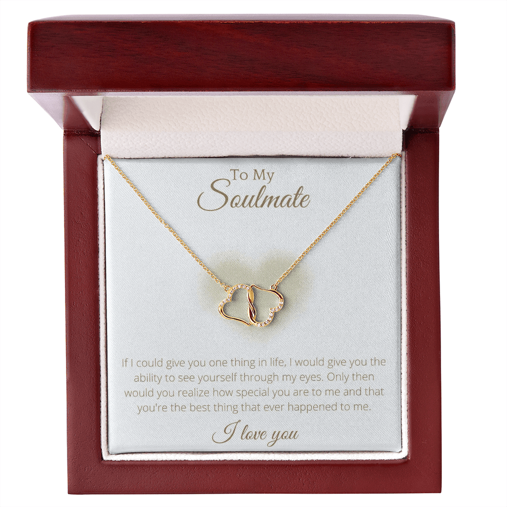 Custom Solid Gold Necklace With Real Diamonds - 4Lovebirds