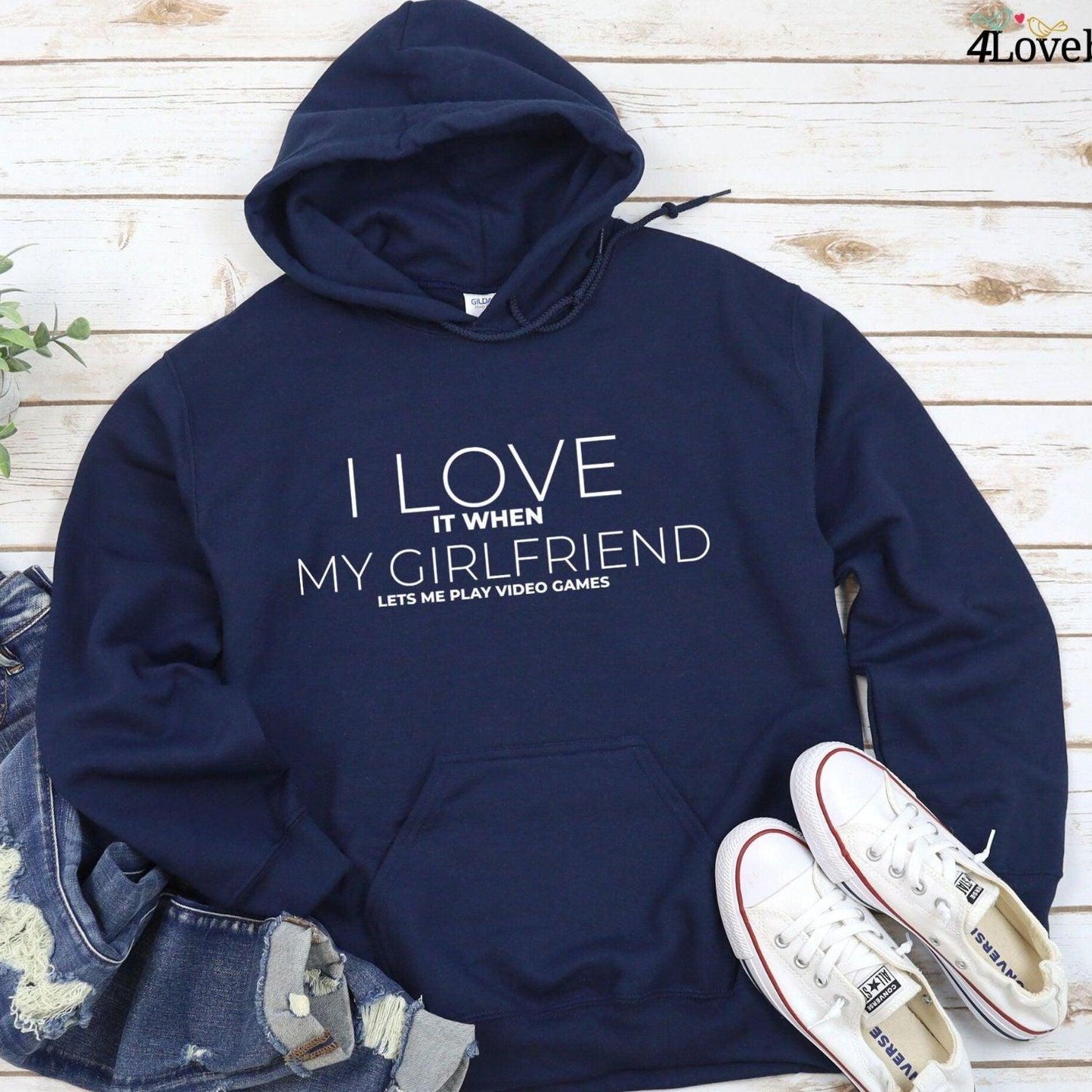 Cute Couple Gift Idea: I Love My Girlfriend/Boyfriend Matching Outfits Set - 4Lovebirds