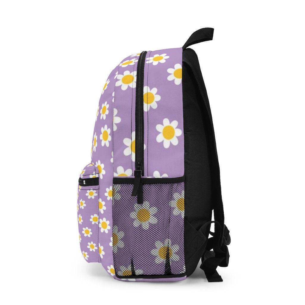 Mini Fashion Backpack Floral Pattern Straw Bag