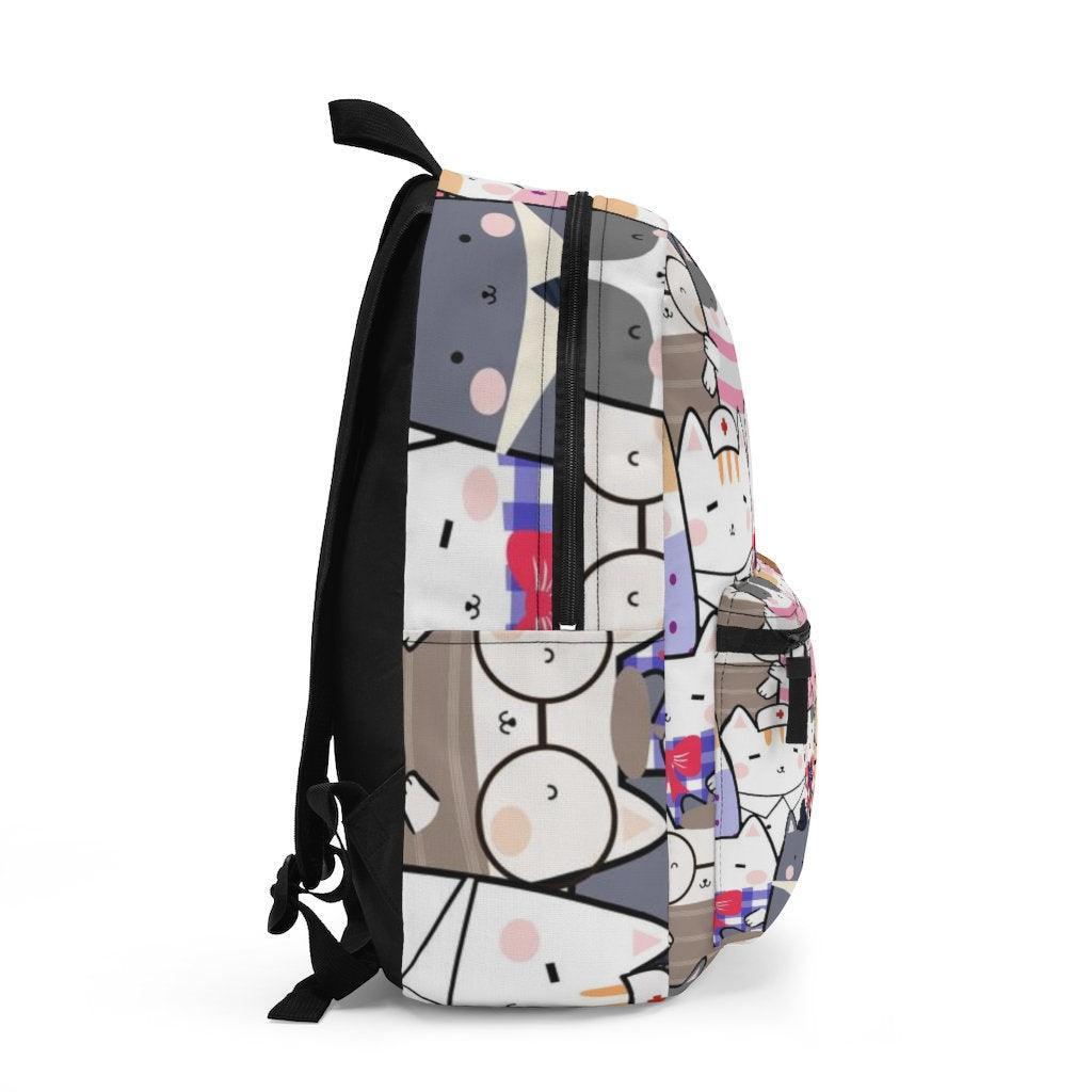 Cute Kawaii Cats Backpack , Teens Backpack, College Backpack everyday use, Travel Backpack, Weekend bag, Laptop Backpack - 4Lovebirds