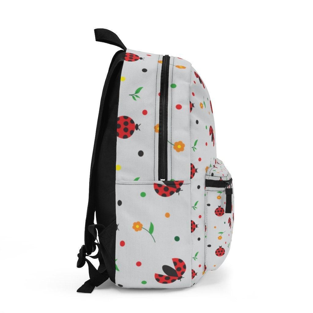 Cute Small Ladybugs Backpack, College Backpack, Teens Backpack everyday use, Travel Backpack, Weekend bag, Laptop Backpack - 4Lovebirds