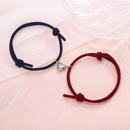 Magnetic Attraction Couple Bracelets - Adjustable Love Knot Bracelets for Partners