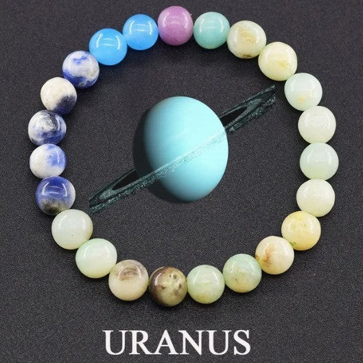 Planet-Themed Couple Bracelets - Universe Energy Matching Beads for Partners