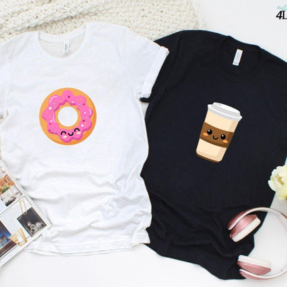 Delectable Matching Outfits: Coffee & Donuts Set, Ideal Present for Foodie Couples! - 4Lovebirds