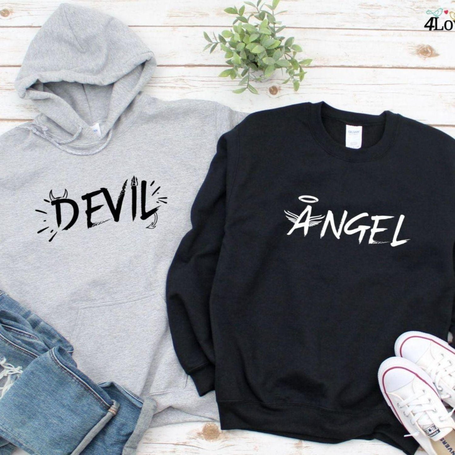 Devil & Angel Matching Outfits: Perfect Valentine's Day Gift for Fun-Loving Couples - 4Lovebirds