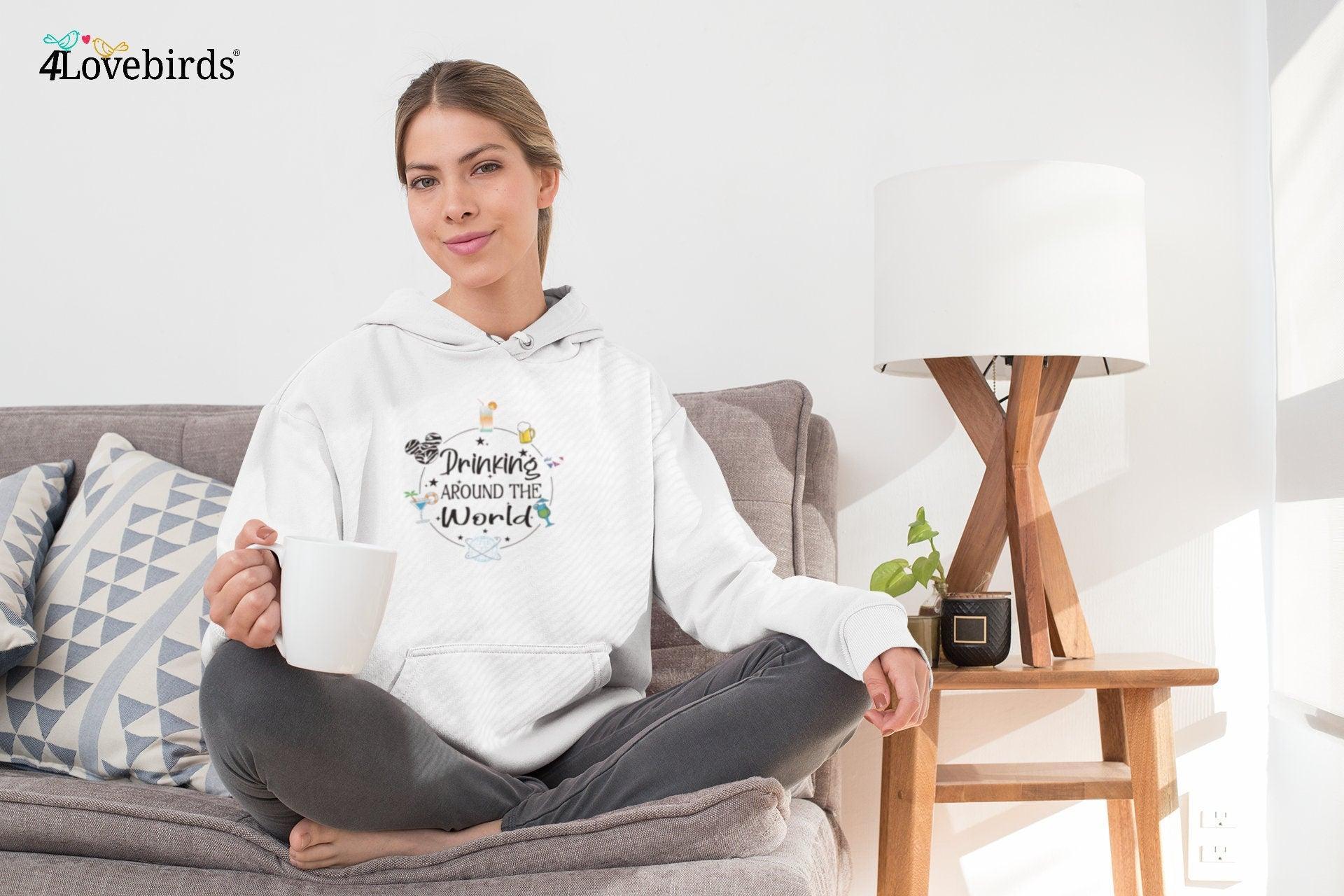 Drinking Around The World Hoodie, Birthday Sweatshirts, Vacation LongSleeve Shirts, Drinking Shirt Gifts, Vacation Gifts, Group Family Vacay Gifts - 4Lovebirds