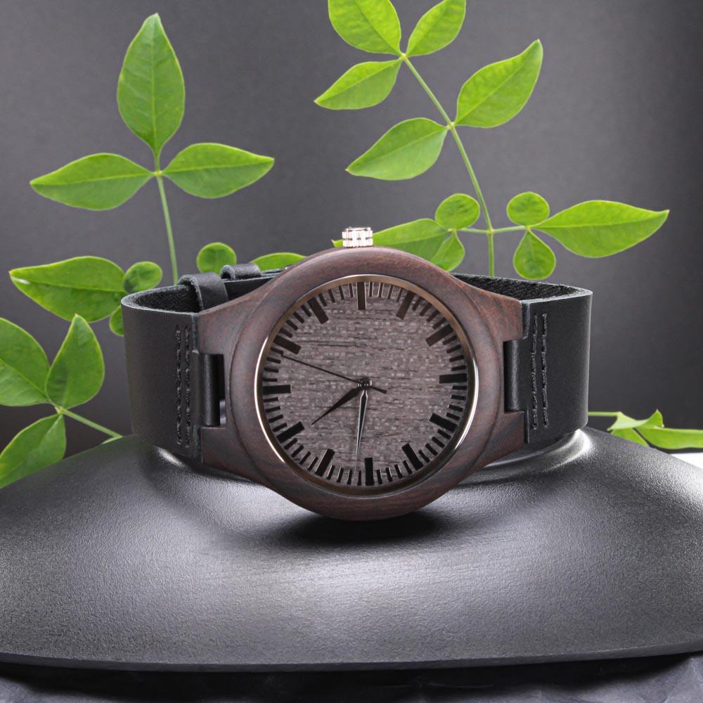 Engraved wood watches for on sale him