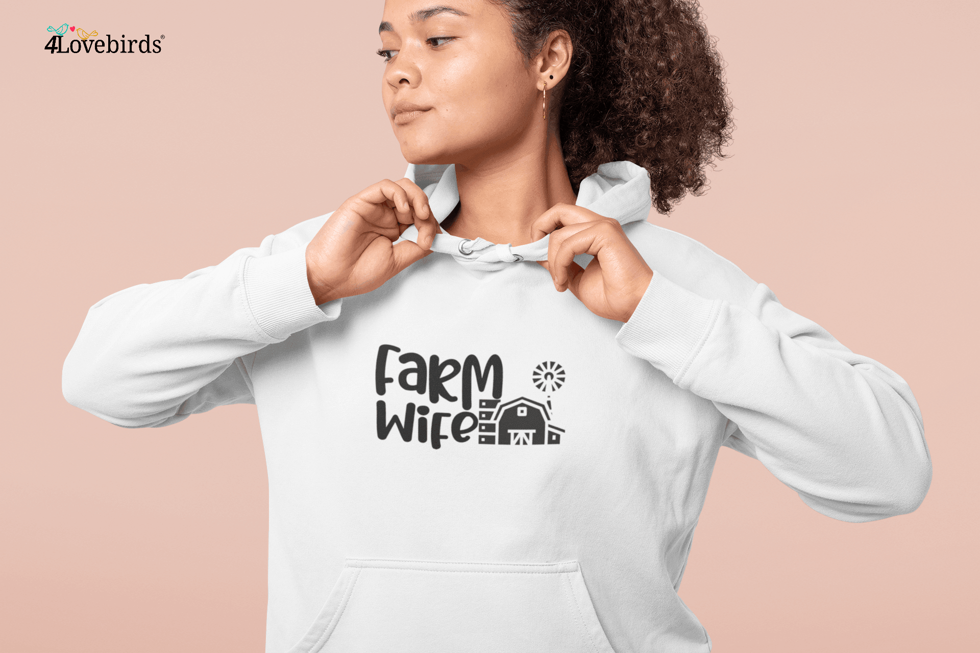 Farm Wife Hoodie, Farm Life T-Shirt, Farming Sweatshirt, Farm Couple Gifts - 4Lovebirds