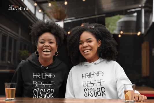 Friend Bestie Sister Hoodies, Cute Hoodies, Matching Best Friend Hoodies, Sister Hoodie, Bestie Hoodie, Sleeve Print Hoodie, Besties Shirts - 4Lovebirds