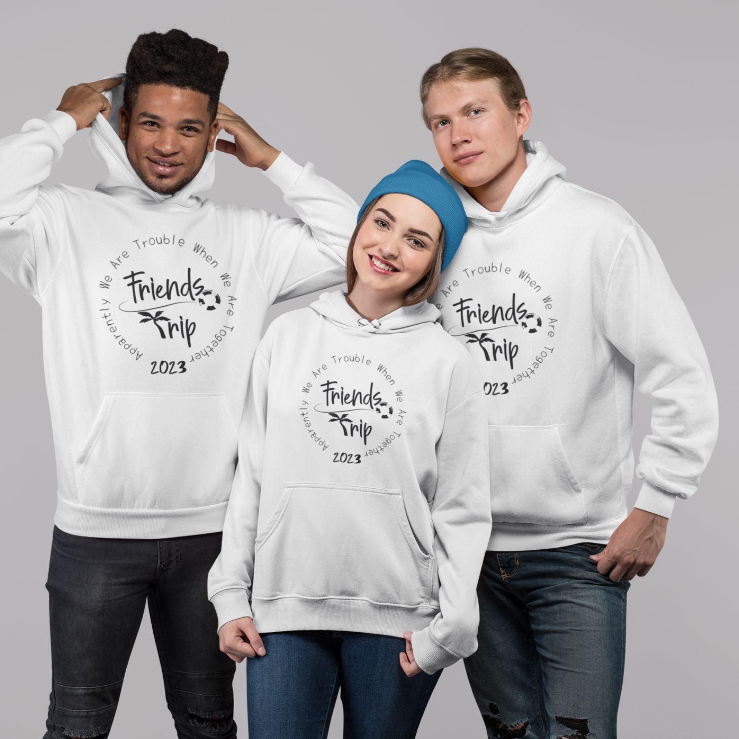 Friends Trip: Custom Matching Outfits, We Are Trouble Together! Squad Goals, BFF, Friends Gifts - 4Lovebirds