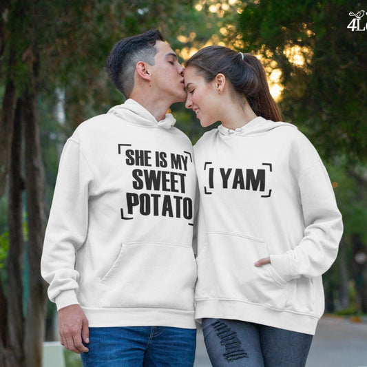 Friendsgiving Matching Set: 'She's My Sweet Potato/I Yam' - Perfect Thanksgiving Outfits! - 4Lovebirds