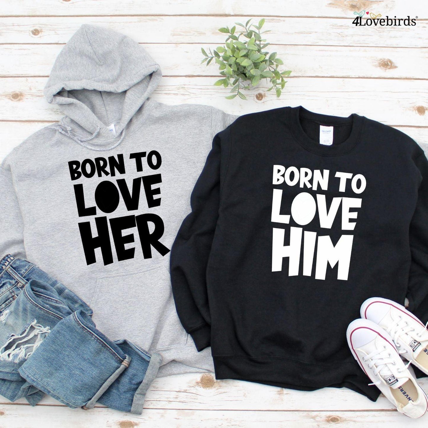 Funky Duo Deal: His and Hers Matching Outfits - Born to Love Each Other - 4Lovebirds