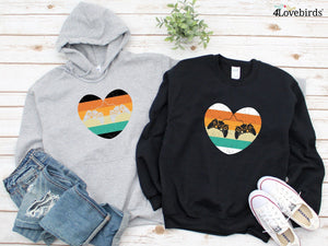 Gamer heart couple Hoodie, Lovers matching T-shirt, Gift for Couples, Valentine Sweatshirt, Gaming Couple Longsleeve, Geek Couple Tshirt - 4Lovebirds