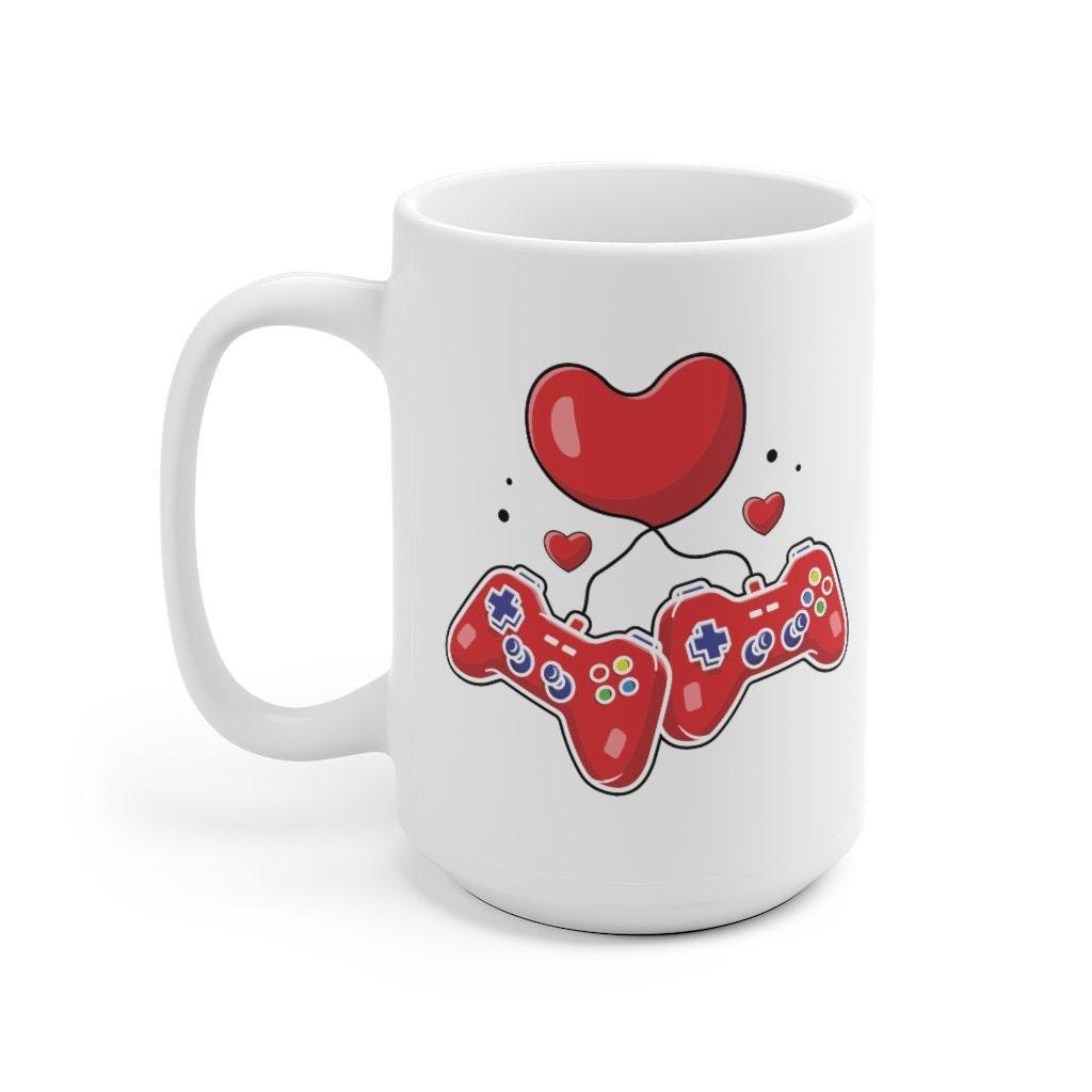 Gamers in love Mug, Lovers matching Mug, Gift for Couples, Valentine Mug, Gaming Couple Mug, Geek Mug, Cute Mug - 4Lovebirds