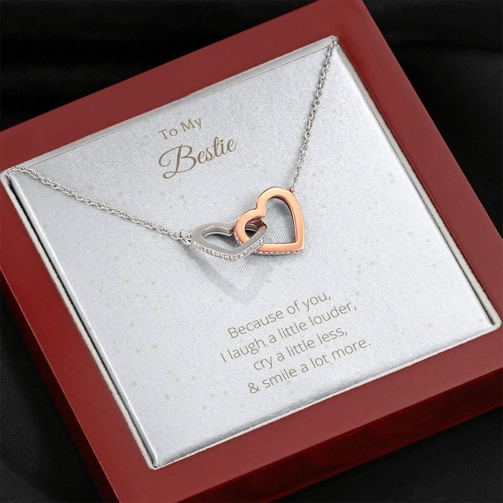 Gift to Best Friend Interlocking Hearts - 4Lovebirds