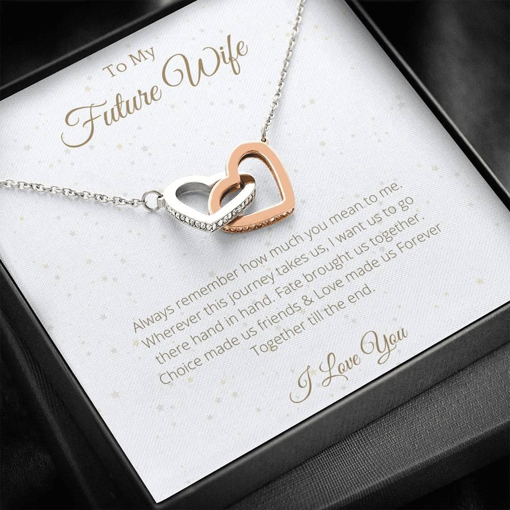 Gift to Future Wife Interlocking Hearts - 4Lovebirds