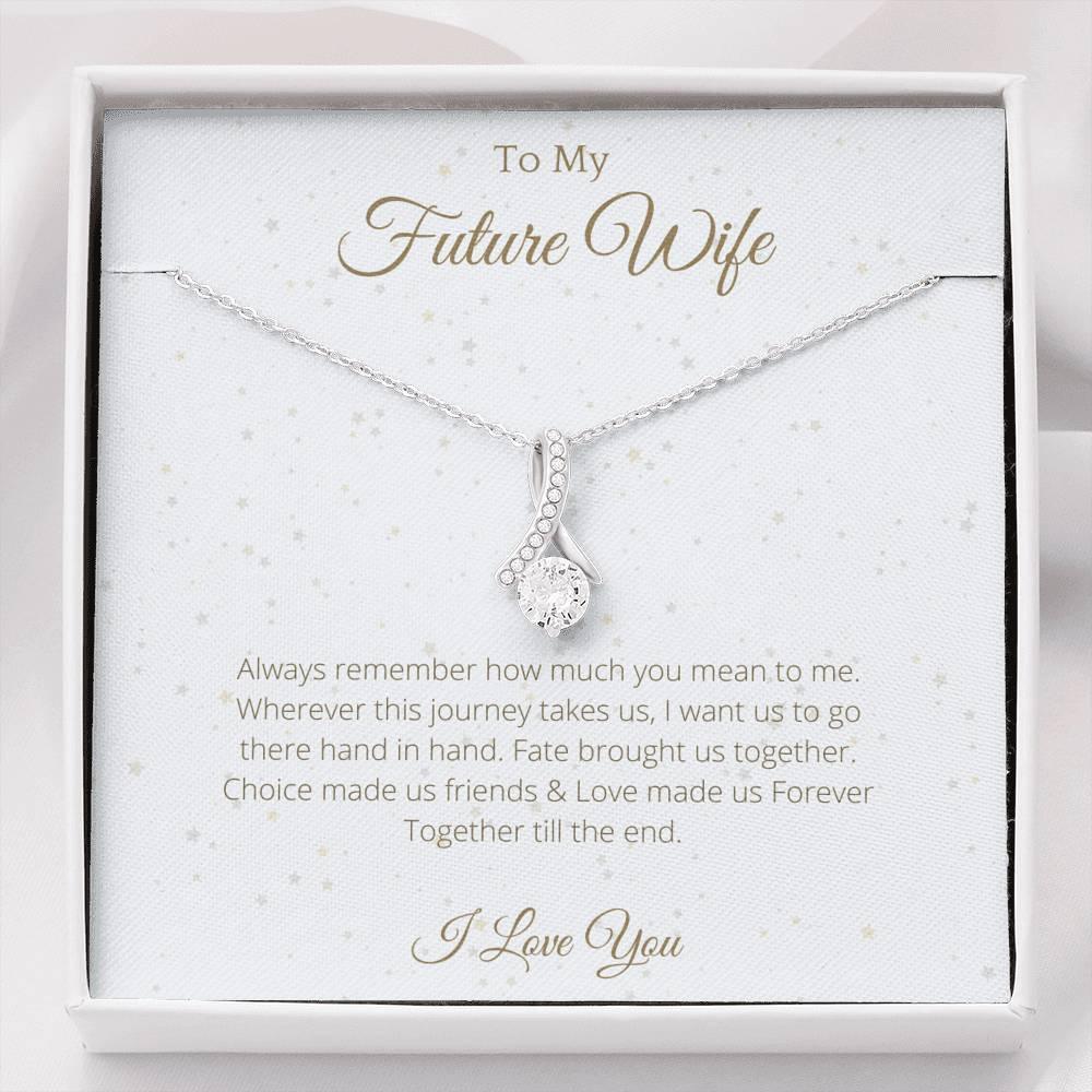 Future Wife Valentine's Love Knot Necklace – Frosted Flames