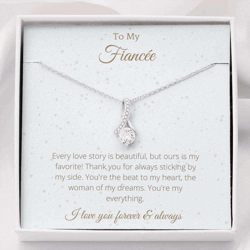 Gift to Future Wife Ribbon Necklace - 4Lovebirds
