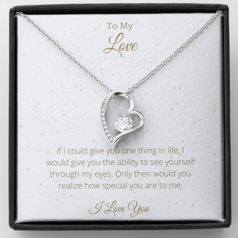 Gift to my Love Lovely Heart Necklace - 4Lovebirds