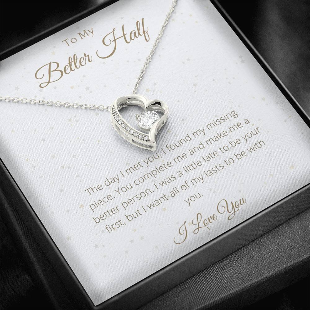 Gift to my Love Lovely Heart Necklace - 4Lovebirds