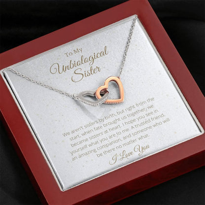 Gift to Sister Interlocking Hearts - 4Lovebirds