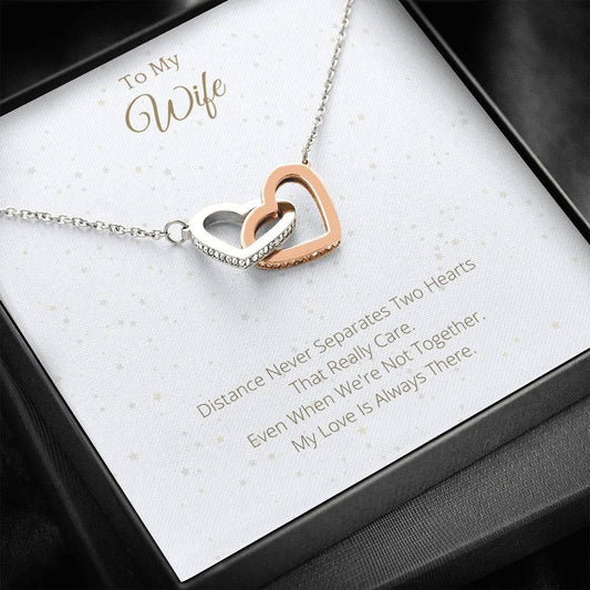 Gift to Wife Interlocking Hearts - 4Lovebirds