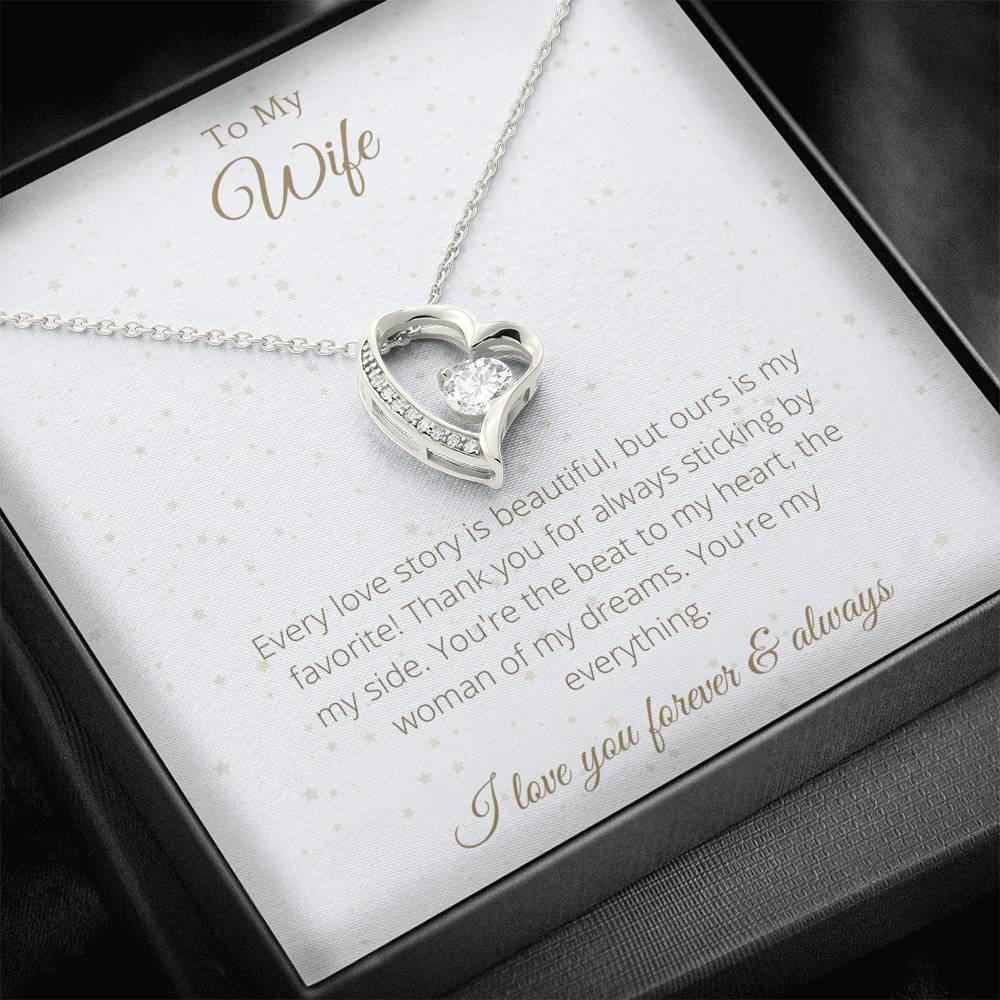 Gift to Wife Lovely Heart Necklace - 4Lovebirds
