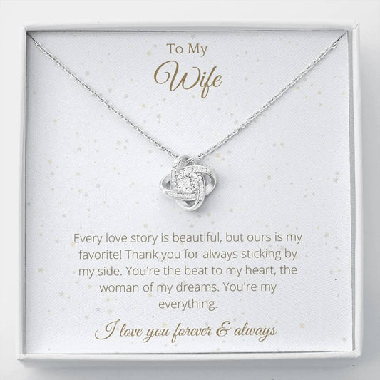 Gift to Wife Lovely Knot Necklace - 4Lovebirds