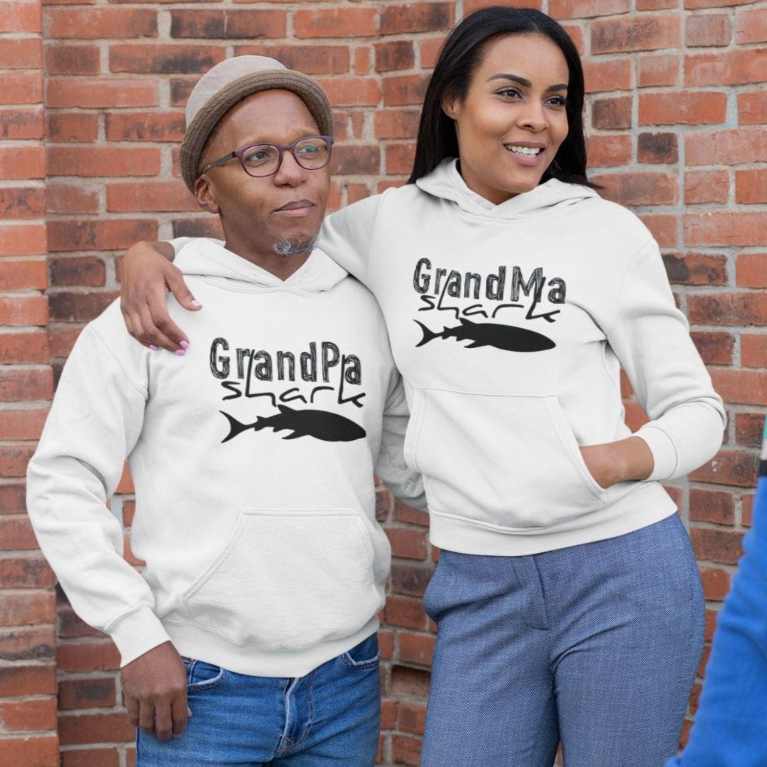 Grandparent Gifts: Matching Shark Outfits For Grandma & Grandpa's Birthday Party - 4Lovebirds