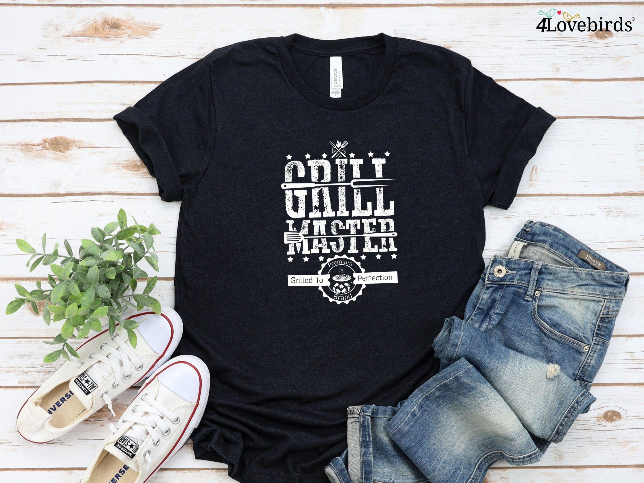 Grill Master Barbecue Bbq Smoker Grillin Dad Grandpa Men's Back Print  T-shirt