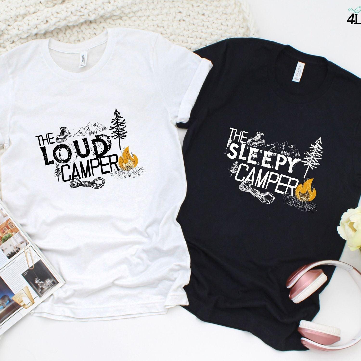 t shirt camping Group Matching Outfit: Camping Sweatshirts - Funny Long Sleeve - Campfire Shirts - Camping Trip Shirts