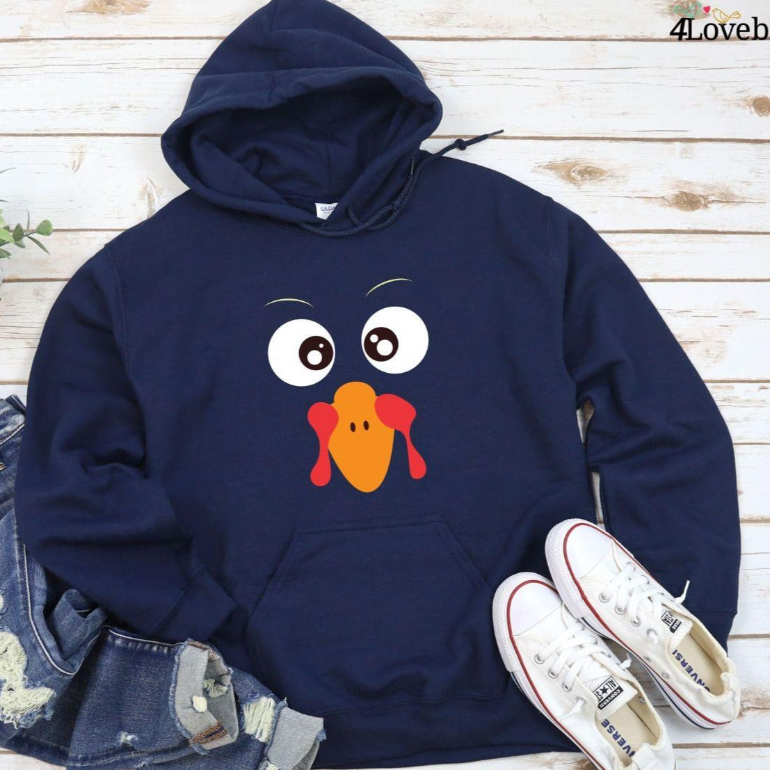 Group Matching Outfit: Cute Fall Turkey Matching Set - Thanksgiving Hoodies, Sweatshirts, Shirts & Gifts! - 4Lovebirds