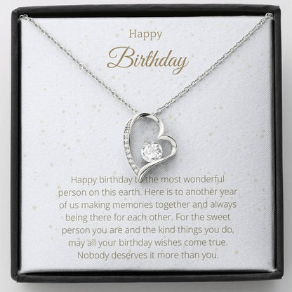 Happy Birthday Lovely Heart Necklace - 4Lovebirds