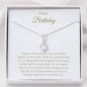 Happy Birthday Ribbon Necklace - 4Lovebirds