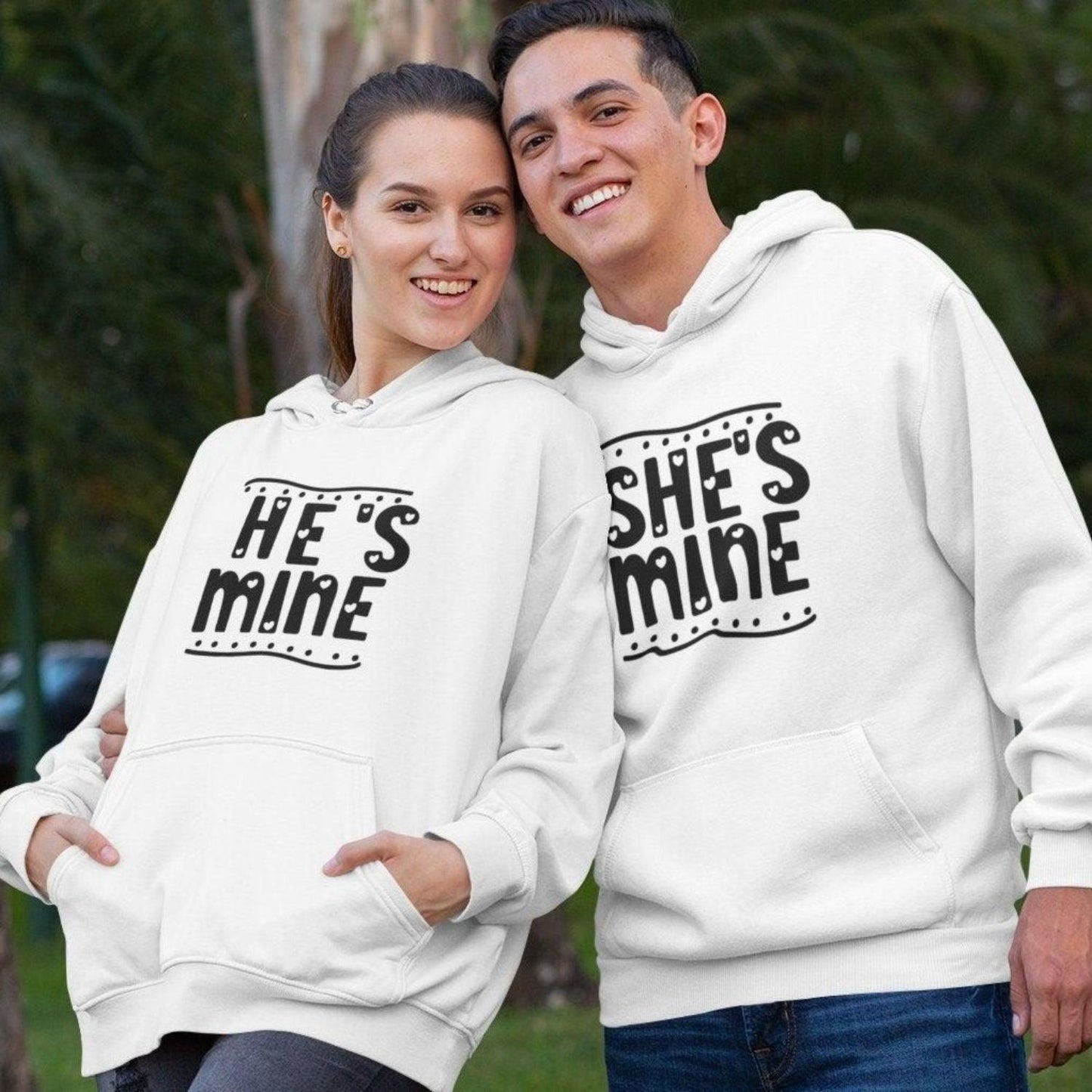He's Mine She's Mine Matching Set: Adorable Valentine Gifts for Loving Couples - 4Lovebirds