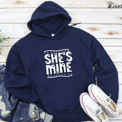 He's Mine She's Mine Matching Set: Adorable Valentine Gifts for Loving Couples - 4Lovebirds