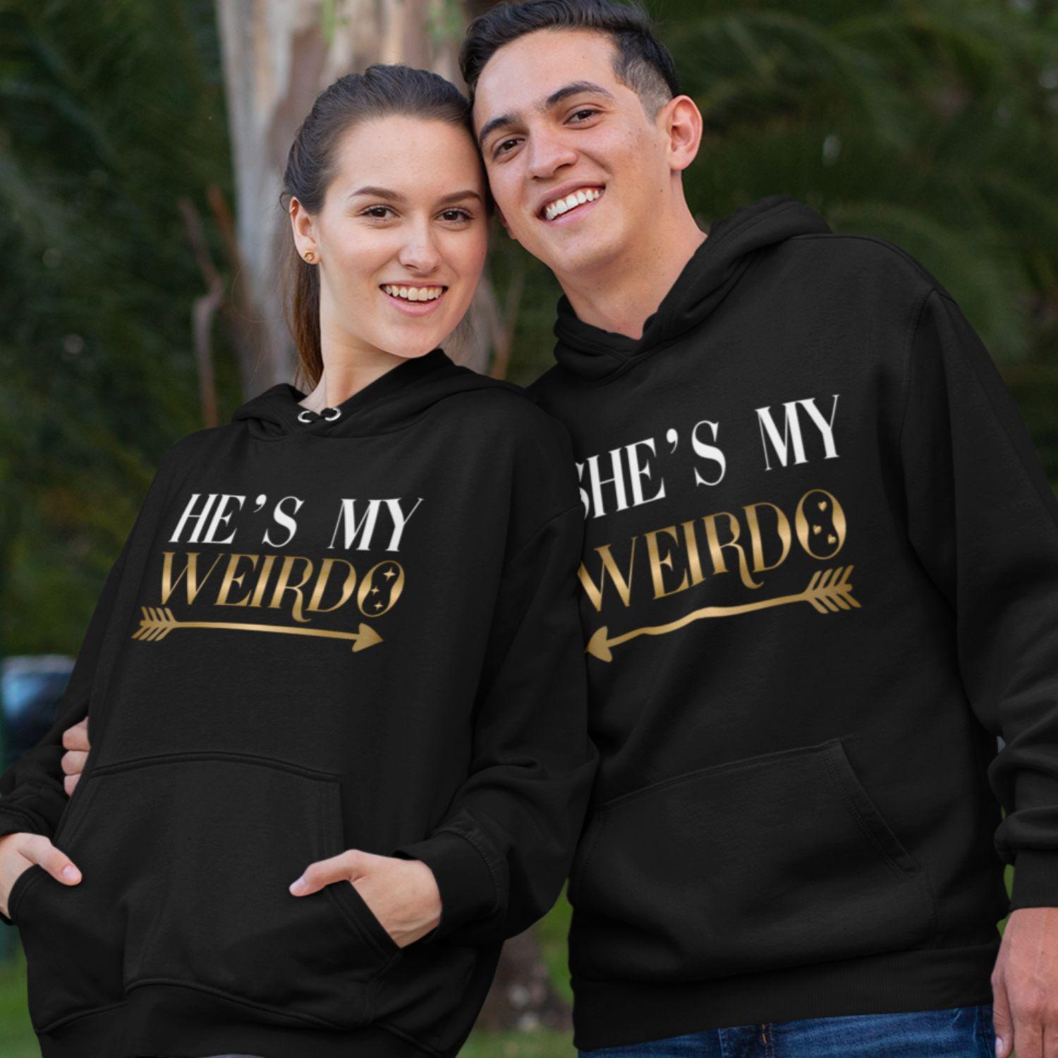 He's My Weirdo She's My Weirdo, Funny Couples Matching Outfit - 4Lovebirds