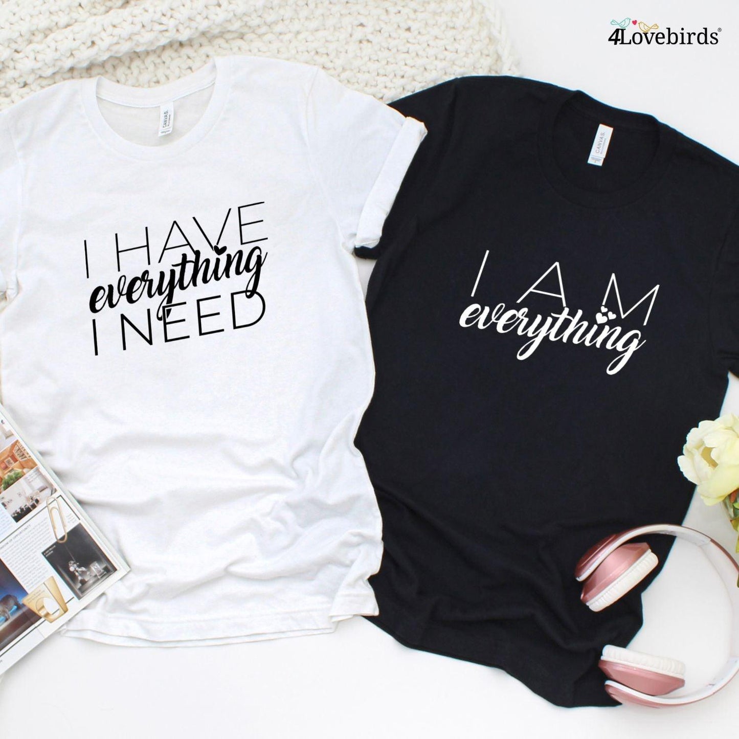 His & Hers Matching Set: Everything I Need & Everything I Am. Perfect Wedding & Anniversary Gift! - 4Lovebirds