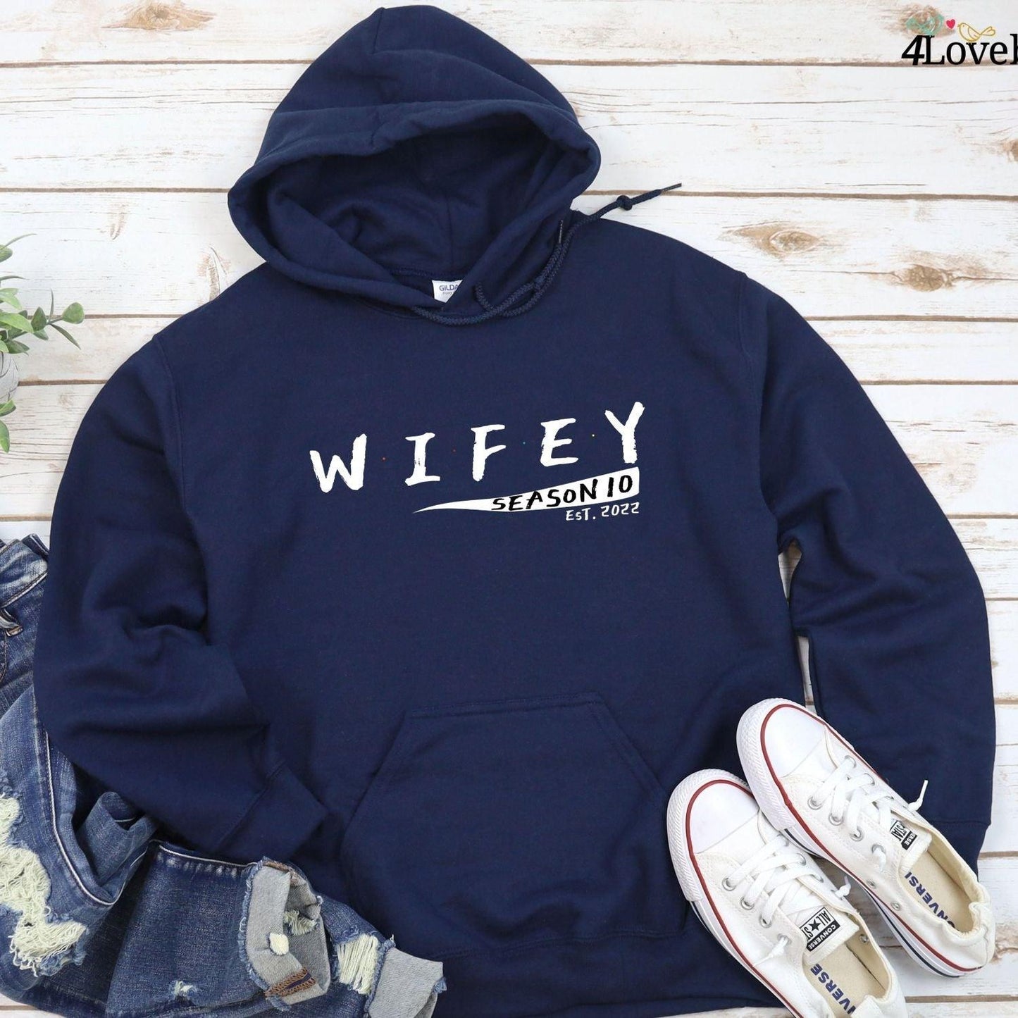 Hubby & Wifey Anniversary Custom Matching Outfits - Perfect Gifts for Couples, Valentine's Day, and Married Duo! - 4Lovebirds