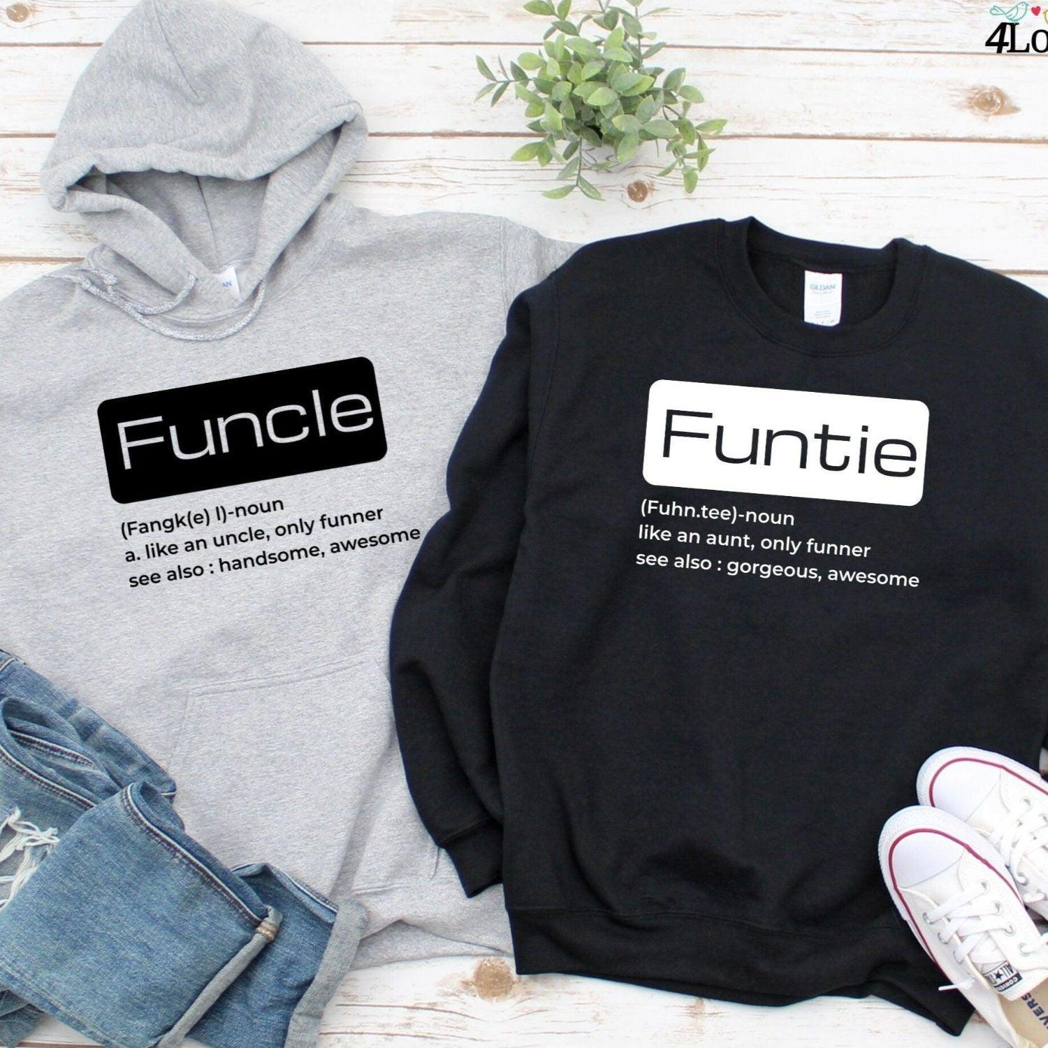 Humorous Family Matching Outfits: Amusing Uncle & Aunt Presents, Funcle & Funtie Defined Sets - 4Lovebirds