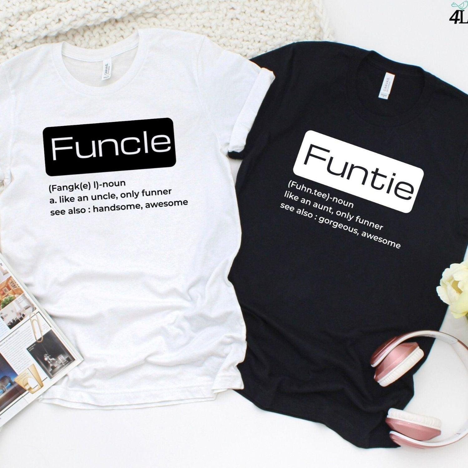 Humorous Family Matching Outfits: Amusing Uncle & Aunt Presents, Funcle & Funtie Defined Sets - 4Lovebirds