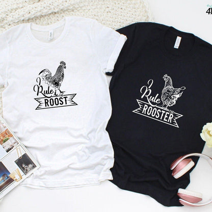 Humorous Matching Outfits - Rooster Duo - Perfect Couple's Gift - Adorable Valentine Set - 4Lovebirds