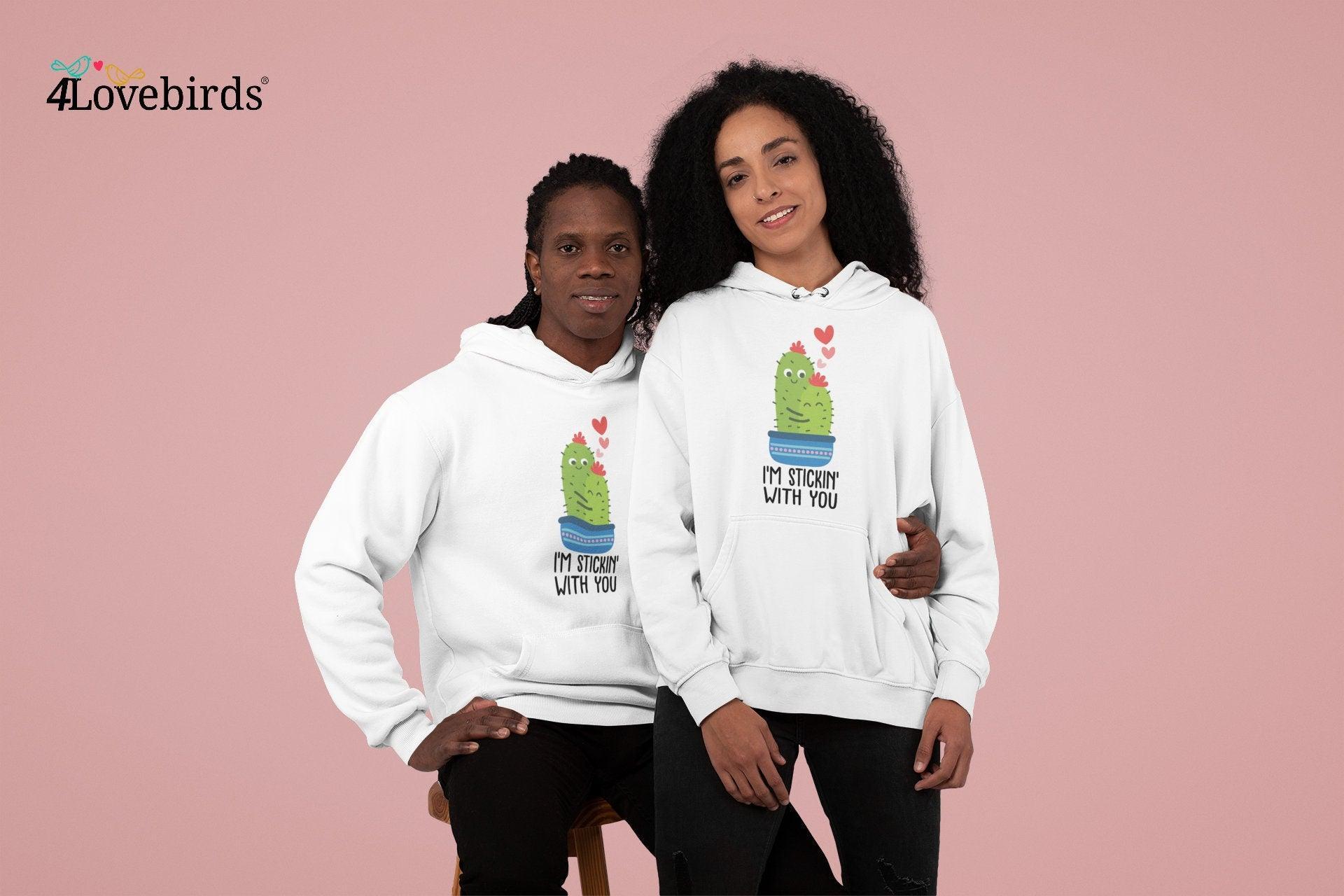 I am stuck on you Hoodie Lovers matching T shirt Gift for Couples V 4Lovebirds