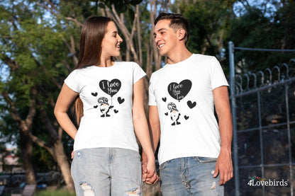 I love you Hoodie, I love you too Shirt, Lovers matching T-shirt, Gift for Couples, Valentine Sweatshirt, Boyfriend / Girlfriend, Cute shirt - 4Lovebirds