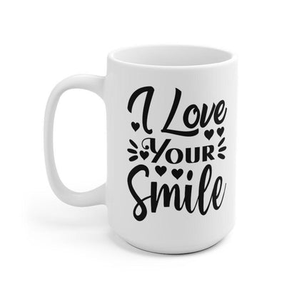 I love your smile Mug, Lovers matching Mug, Gift for Couples, Valentine Mug, Boyfriend / Girlfriend Mug, Cute Mug - 4Lovebirds