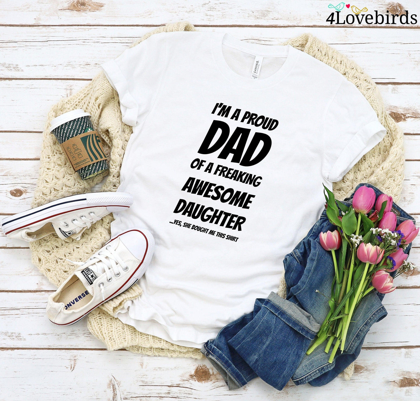 I'm a Proud Dad/Mom of a Freaking Awesome Daughter/Son | Funny Hoodie Men/Women - Fathers/Mothers Day Shirt - Sweatshirt - Dad/Mom Favorite - 4Lovebirds
