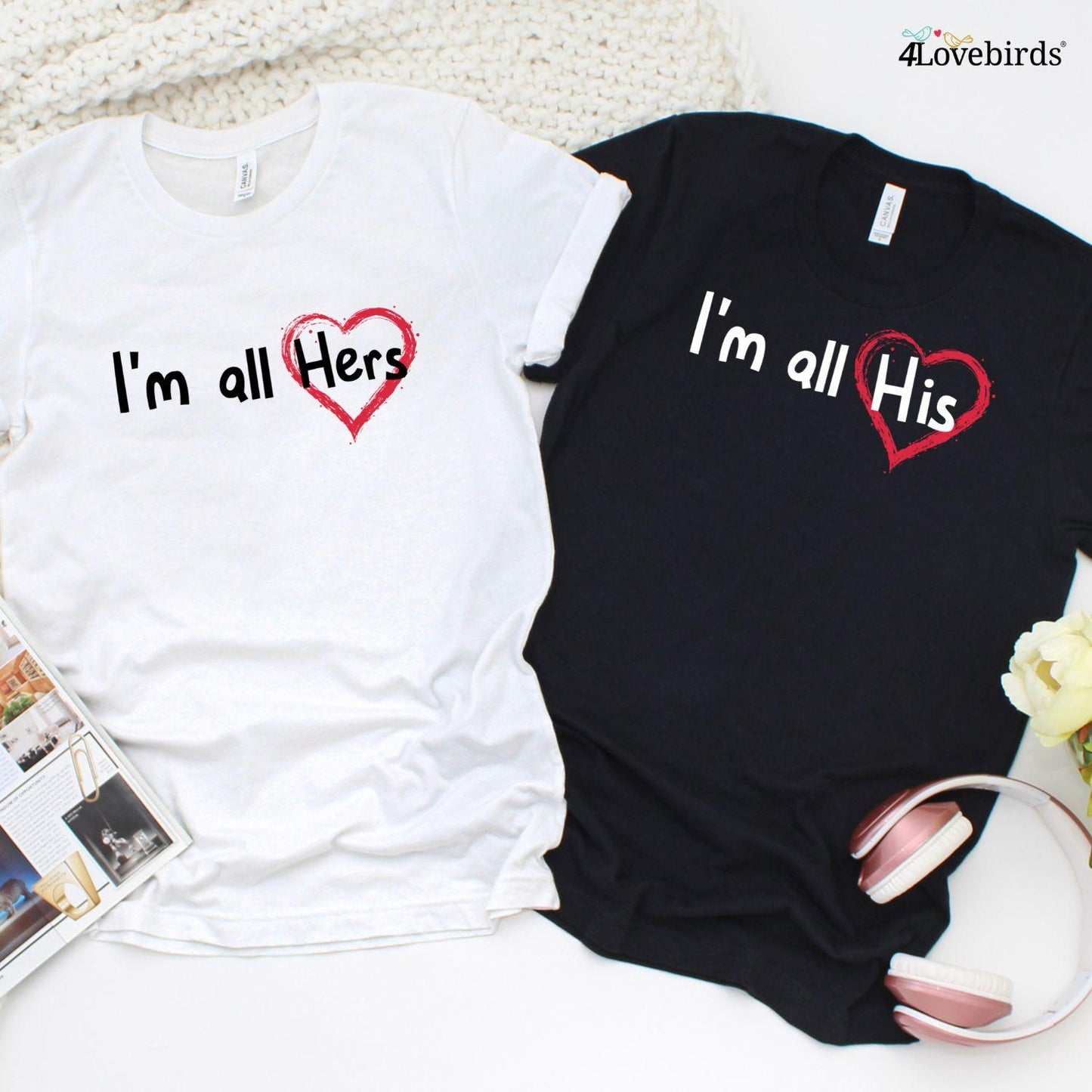 I'm All Hers and I'm All His Set - Perfect for Honeymoon or Anniversary Surprise, Unique Couple's Gift Sets! - 4Lovebirds
