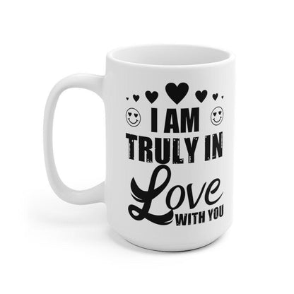 I'm truly in love with you Mug, Lovers Mug, Gift for Couples, Valentine Mug, Boyfriend / Girlfriend Mug, Cute Mug - 4Lovebirds