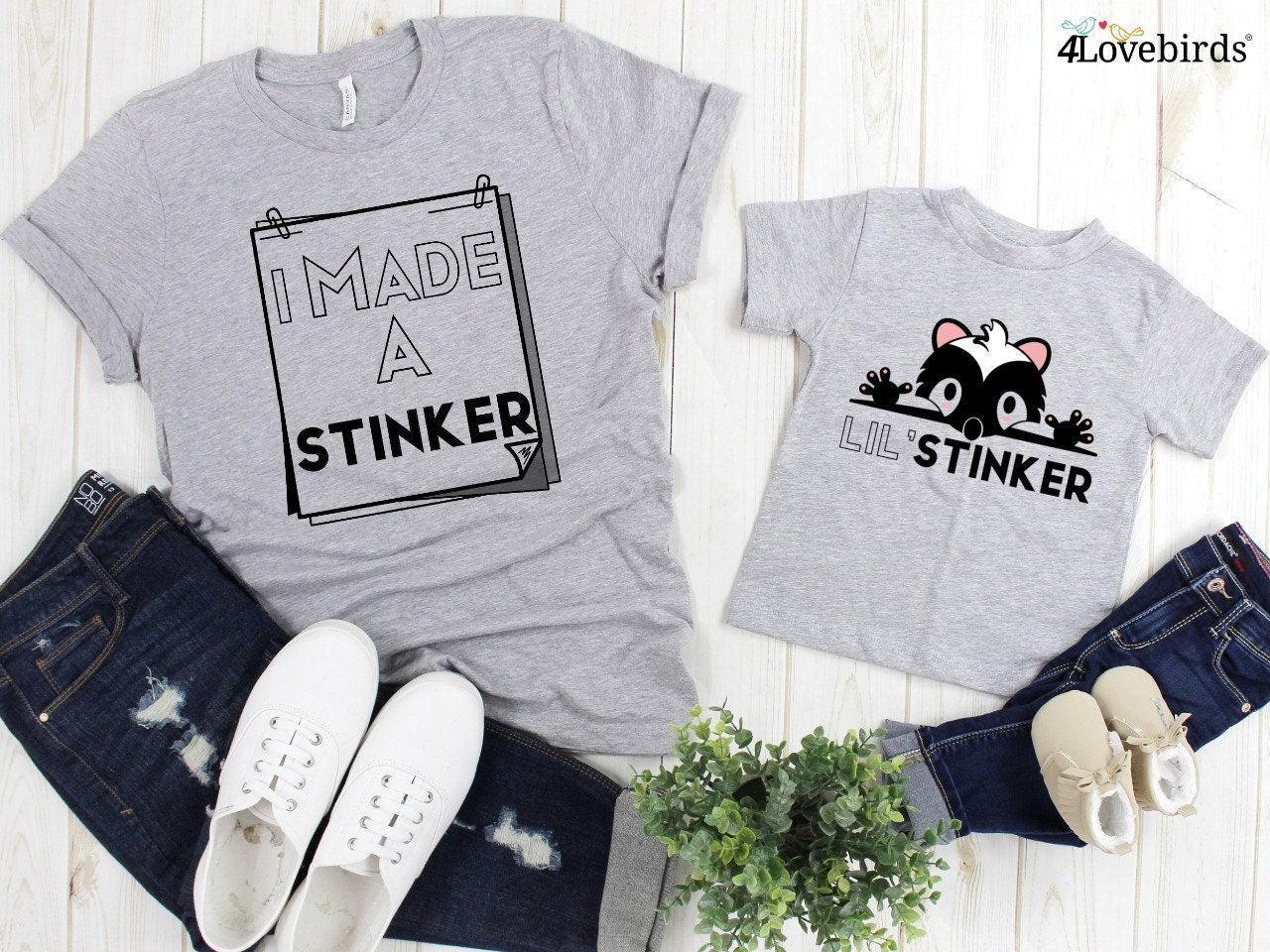 I Made A Stinker and Little Stinker Matching Dad and Son Shirts, Mom and Daughter - Daddy, Mommy & Me - 4Lovebirds